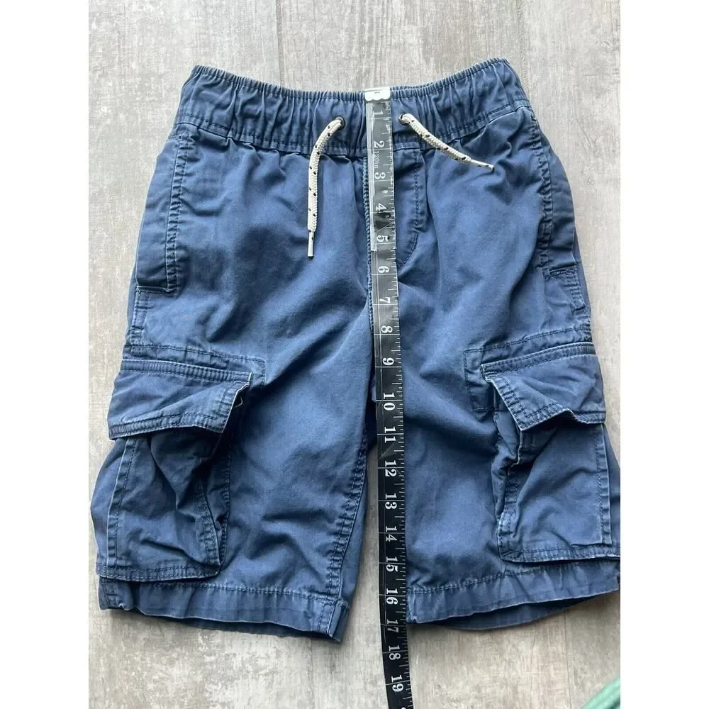 GAP Kids Boys Drawstring Cargo Shorts Pull-On Short Cotton Navy M Regular 8-9